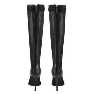 Дамски ботуши CORSETTA BLACK MESH, ток 100мм